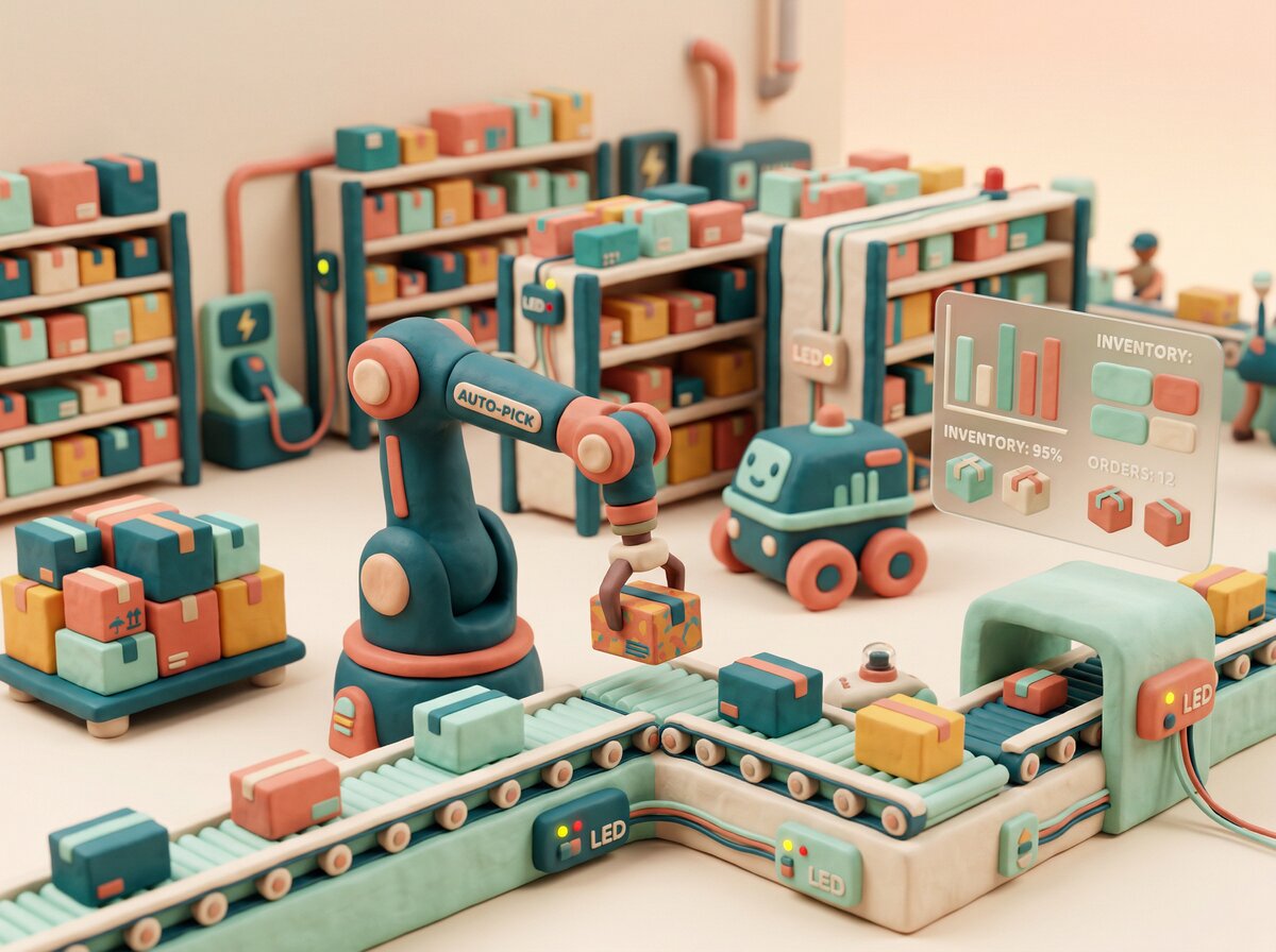 AI-powered warehouse automation with robotic pick-and-pack