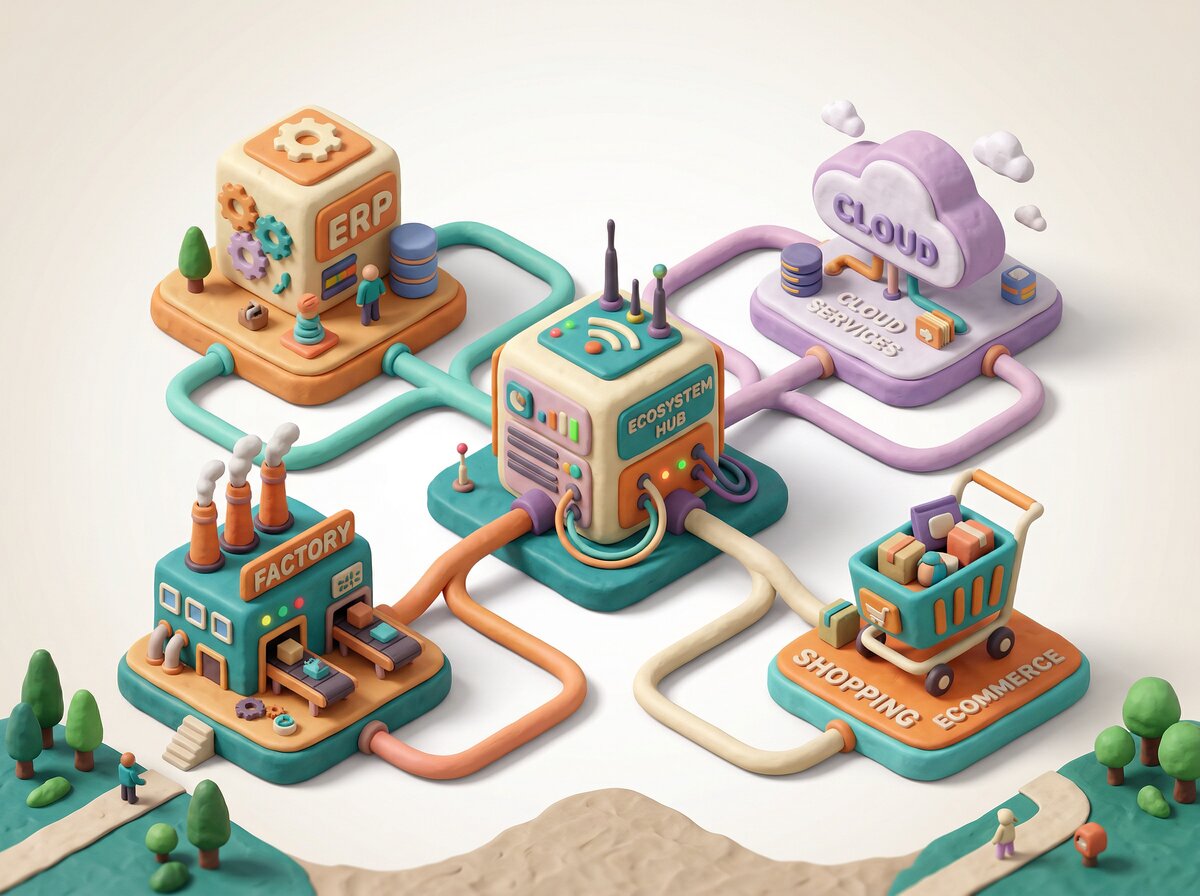 Integration ecosystem hub connecting to 50+ platforms